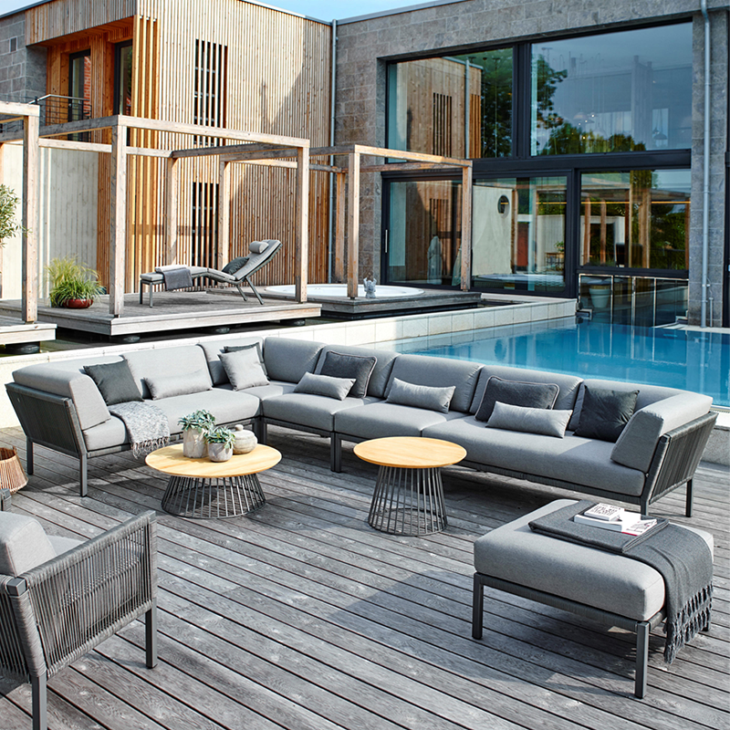 Luxe Aluminum Corner Lounge Sofa Set™