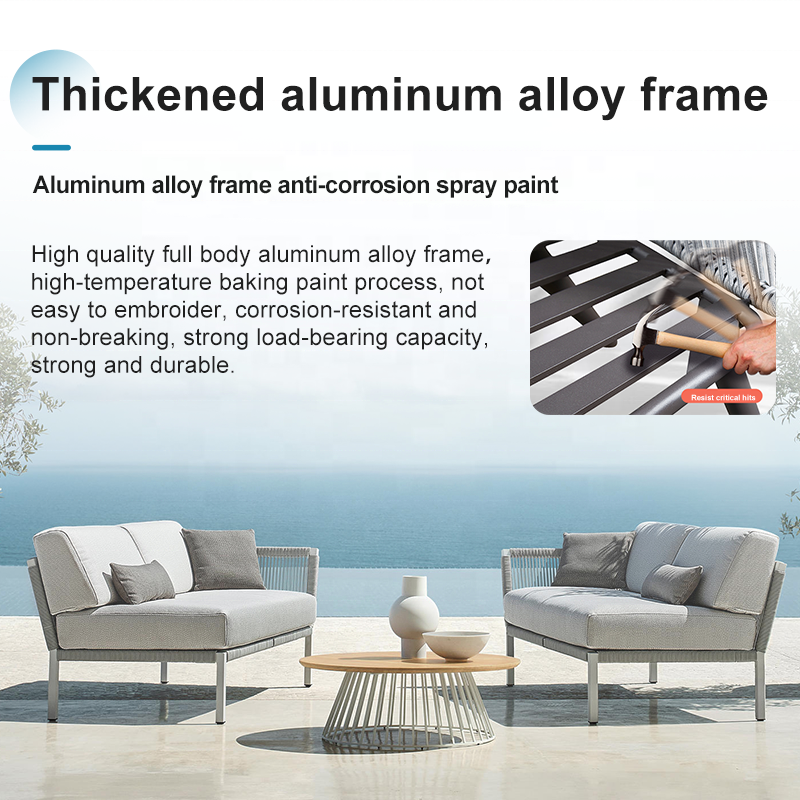 Luxe Aluminum Corner Lounge Sofa Set™